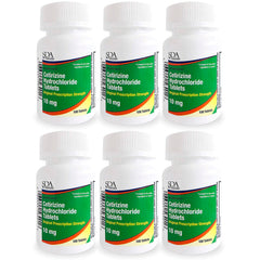 SDA Laboratories All Day Allergy tablet front view demonstrates cetirizine 10 mg for daily symptom support