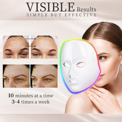 SDKWDH LED face mask green light for even skin tone at home.
