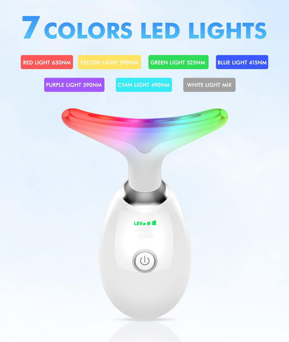 SDKWDH seven-color face massager modes for versatile skincare routines.
