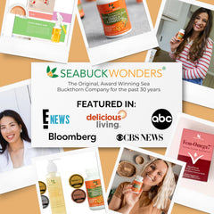 SEABUCKWONDERS on-shelf display implies easy daily supplementation