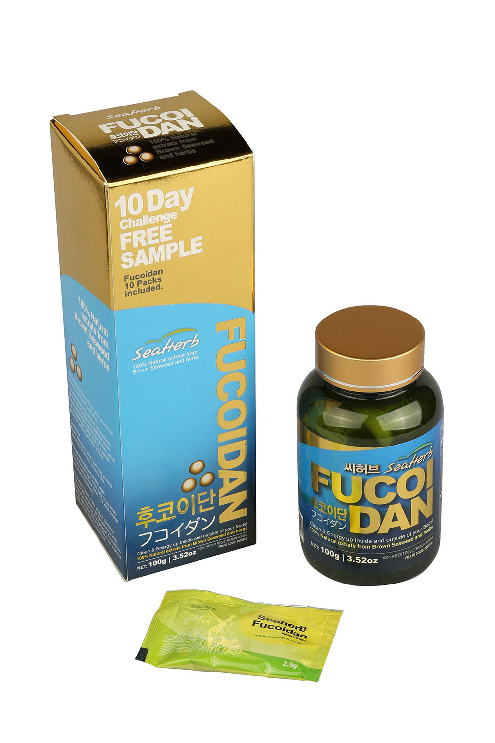 SeaHerb Fucoidan bottle highlights premium marine extract for daily wellness support.