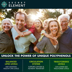 Secret Element bergamot box highlights USA-made, cGMP manufacturing quality.