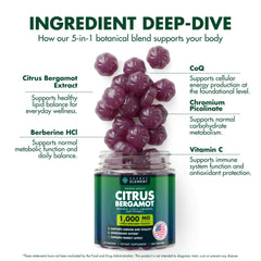 Secret Element Citrus Bergamot Gummies closeup texture highlights lime flavor.