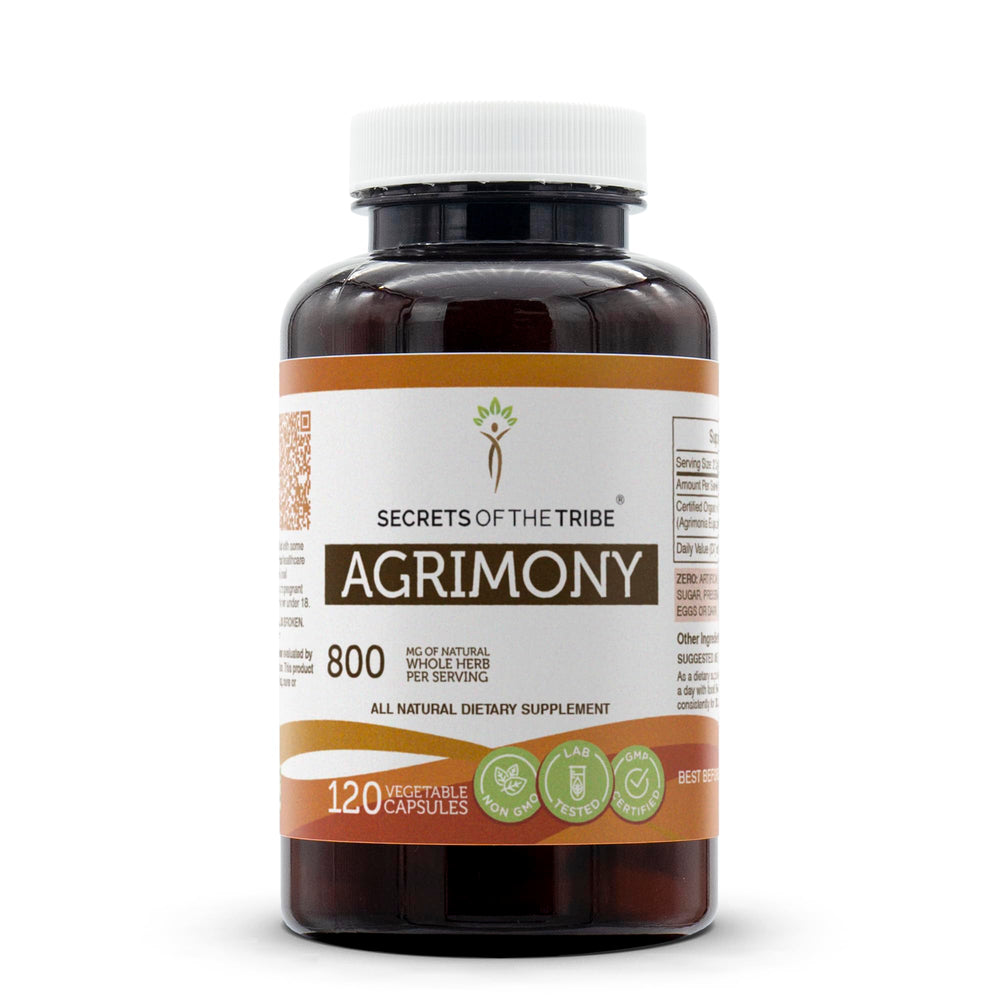 Secrets of the Tribe agrimony bottle for a simple daily routine.
