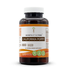 Secrets of the Tribe California Poppy bottle for natural calming support