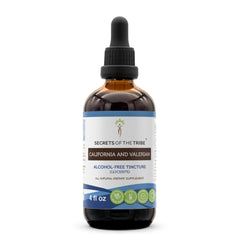 Secrets of the Tribe tincture bottle ready for daily use with the California valerian blend