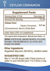 Secrets of the Tribe Ceylon Cinnamon Tincture amber bottle conveys premium, alcohol-free extract