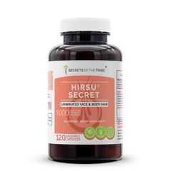 Secrets of the Tribe Hirsu Secret capsules in bottle for daily wellness