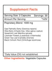 Secrets of the Tribe Hirsu Secret ingredient list—herbal blend for daily balance.