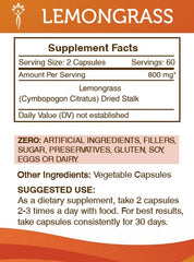 Secrets of the Tribe lemongrass capsules on a dish showing easy daily dosage