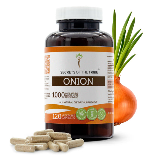 Secrets of the Tribe Onion capsules bottle for easy daily supplement routine