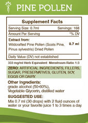Secrets of the Tribe Pine Pollen tincture lab certificate confirms purity and tested safety