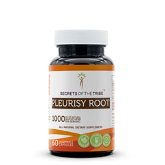 Secrets of the Tribe pleurisy root bottle shot with plant-based capsules for daily wellness