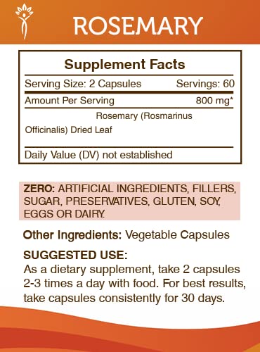 Secrets of the Tribe rosemary dried leaf capsules pouring for convenient daily use.
