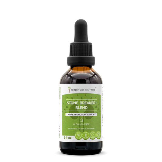 Secrets of the Tribe Stone Breaker Blend bottle pour for easy daily dosing.