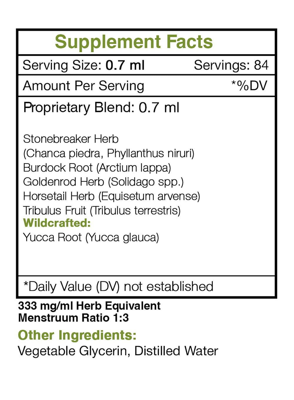 Stone Breaker Dropper tincture enables precise daily measures for routine use.