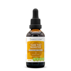 Secrets of the Tribe Tame The Monster bottle with dropper for easy dosing