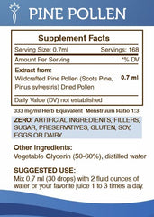 Secrets of the Tribe wildcrafted pine pollen dried pollen pile highlighting sourcing