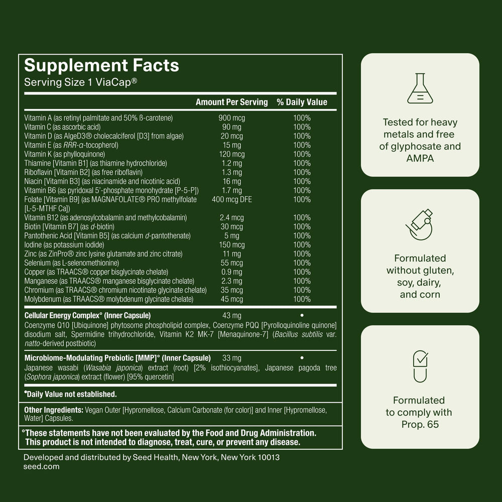 Seed DM-02 immune support graphic suggesting daily immune-friendly nutrition