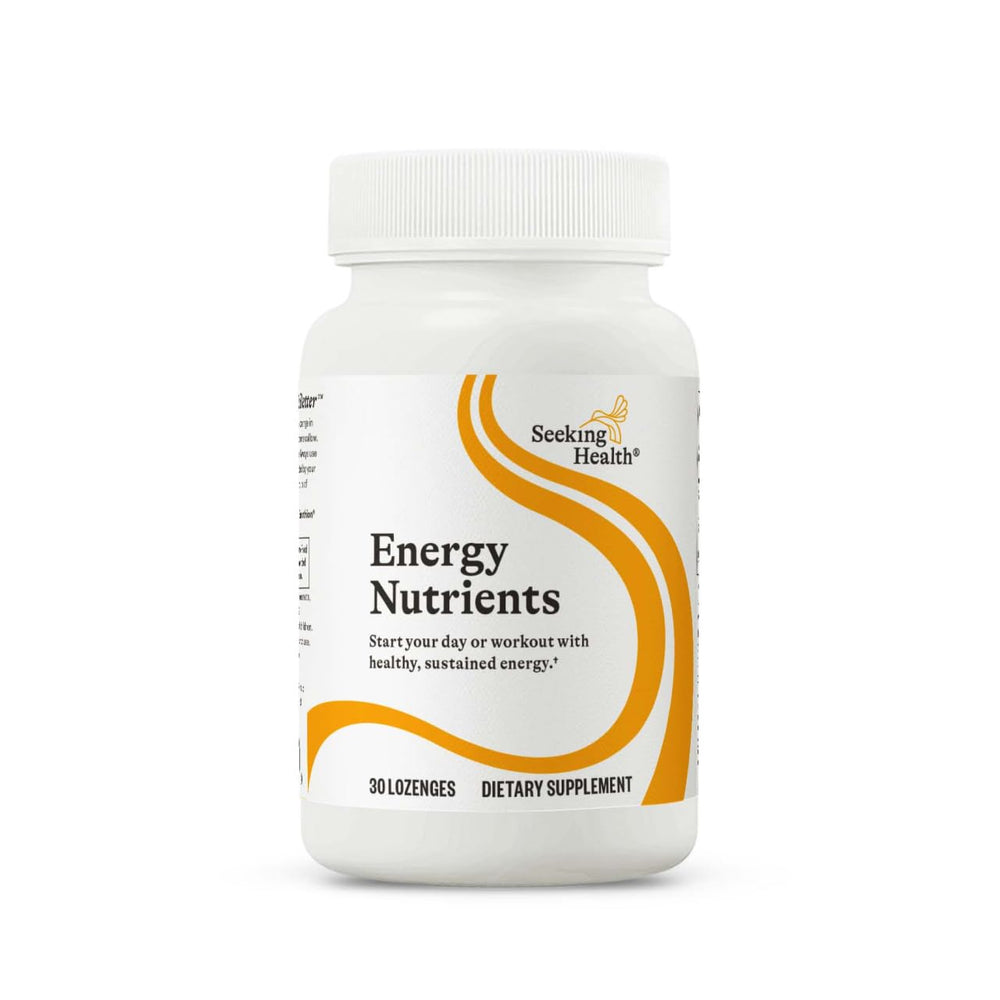 Seeking Health Energy Nutrients packaging on a clean surface