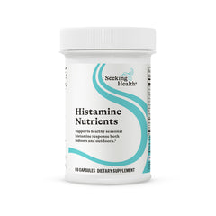 Seeking Health Histamine Nutrients bottle showing seasonal support capsules