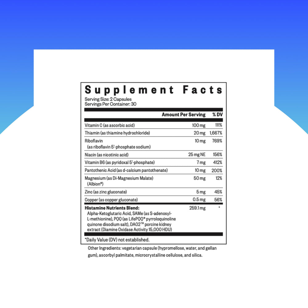 Seeking Health Histamine Nutrients capsules ready for daily use