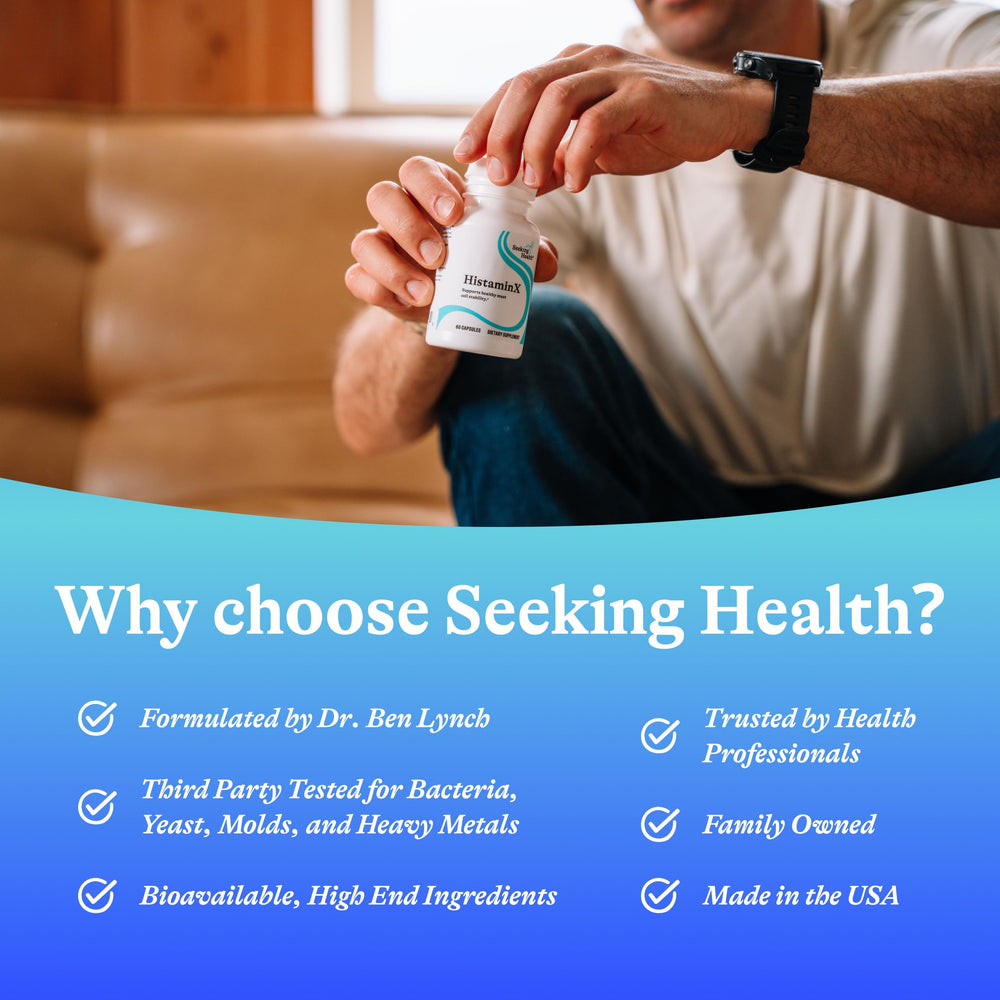 Seeking Health HistaminX daily-use-packet for convenient routine.