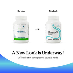 Seeking Health HistaminX packaging-on-shelf signals quality and safety.