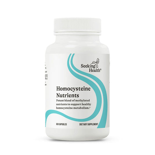 Seeking Health Homocysteine Nutrients bottle with capsules for brain support