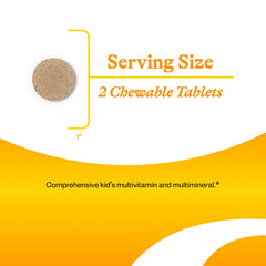 Seeking Health Kids Multivitamin Chewable tablets closeup showcases methylfolate and B vitamins for methylation support.