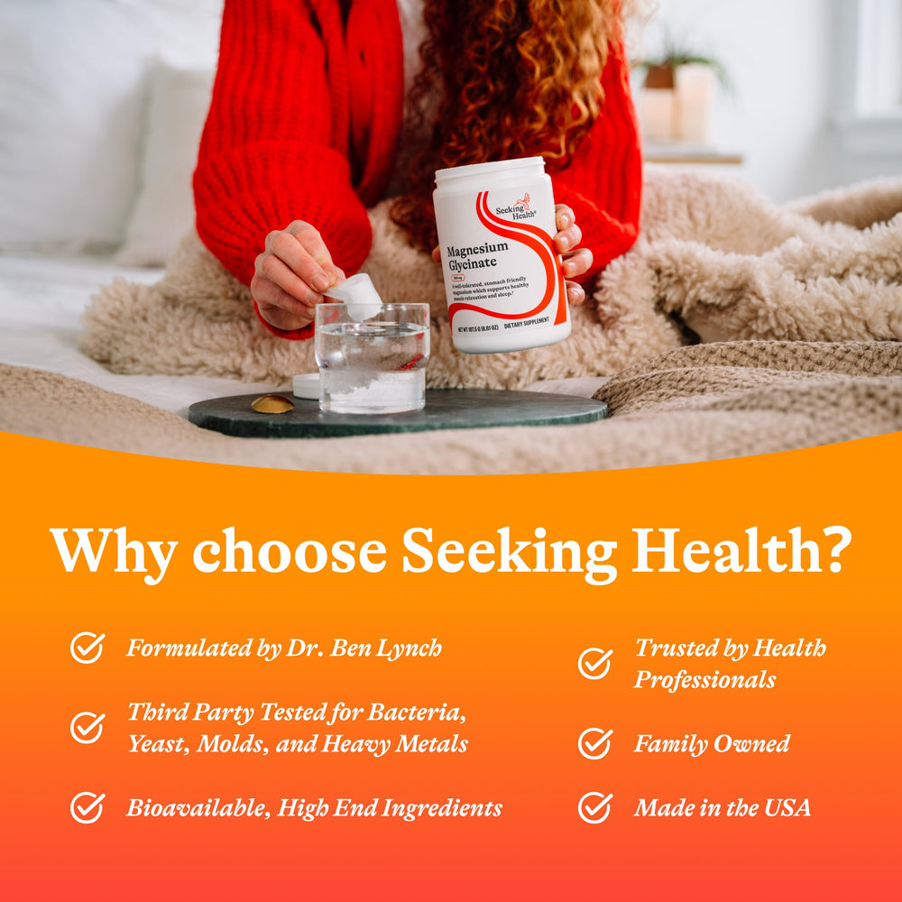 Seeking Health Magnesium Glycinate Powder daily serving for potential sleep support