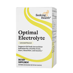 Seeking Health Optimal Electrolyte Sticks lemonade bottle for quick hydration on workouts.