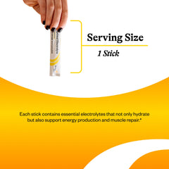 Seeking Health Optimal Electrolyte Sticks packet closeup supports convenient post-workout hydration.