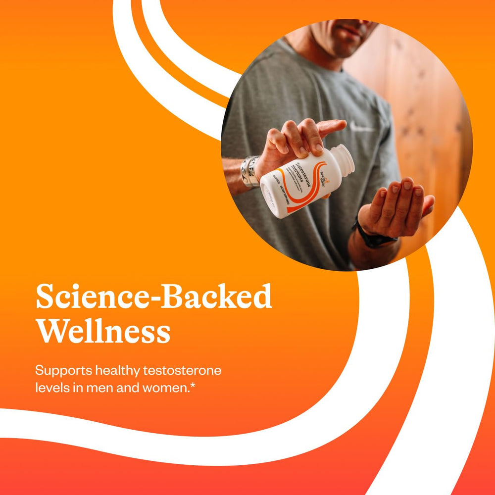 Seeking Health Testosterone Nutrients micronized DHEA visual shows key ingredient.