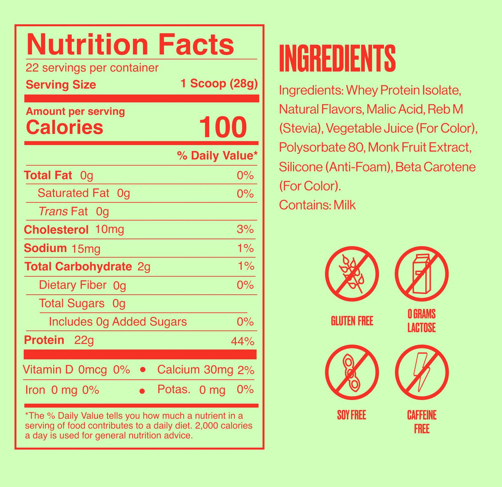 SEEQ Clear Whey Watermelon Wave label-closeup emphasizes zero sugar and keto-friendly.