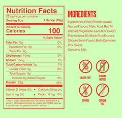 SEEQ Clear Whey Watermelon Wave label-closeup emphasizes zero sugar and keto-friendly.