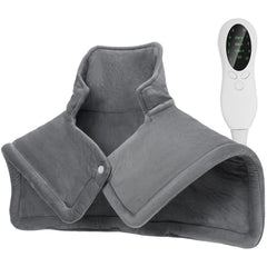 SEISSO heating pad gray with soft flannel texture for soothing neck warmth