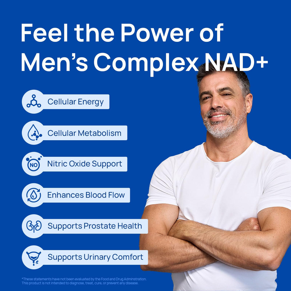 Close-up of Selerb NAD+ for Men label highlighting liposomal NAD+