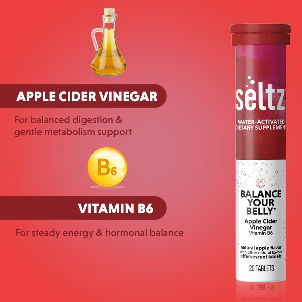 Seltz Balance Your Belly fizzing tablet dissolves quickly, delivering a versatile beverage