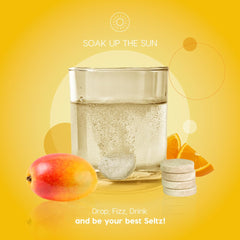 Seltz Soak Up The Sun on-the-go tablets offer convenient daily vitamin intake.