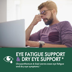 Selvaherb capsule closeup shows softgels ready for daily eye health support.