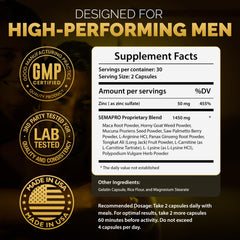 SEMAPRO facility shot highlighting USDA Organic standards and GMP-certified production.