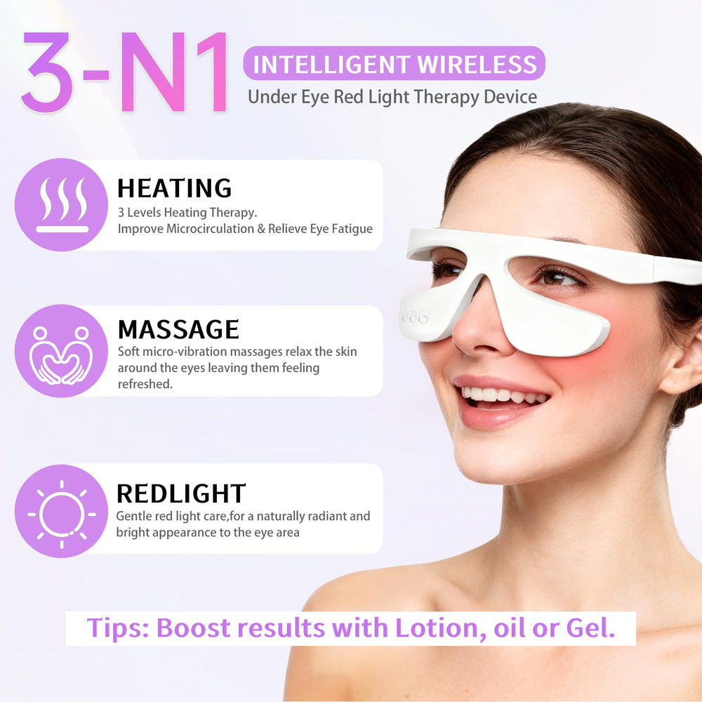 SENHORAS red-light therapy at 640 nm supports a refreshed look around the eyes