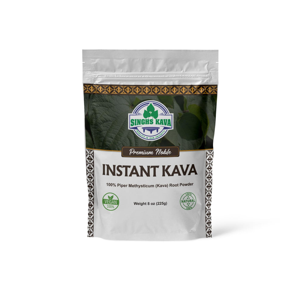 SENIOR KAVA micronized instant kava powder in an easy-to-use 8 oz jar