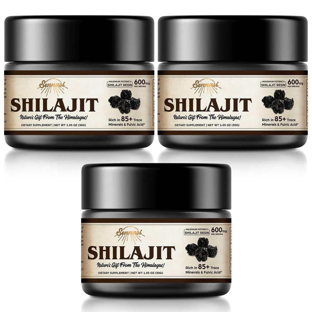Sennasi Shilajit resin bottle close-up showing premium purity