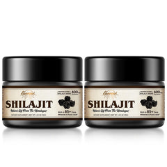 Sennasi Shilajit resin bottle closeup showing pure mineral-rich resin and potency