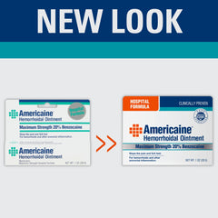 Senokot Americaine Hemorrhoidal Ointment 1 oz tube shown in six-pack for convenient home use.