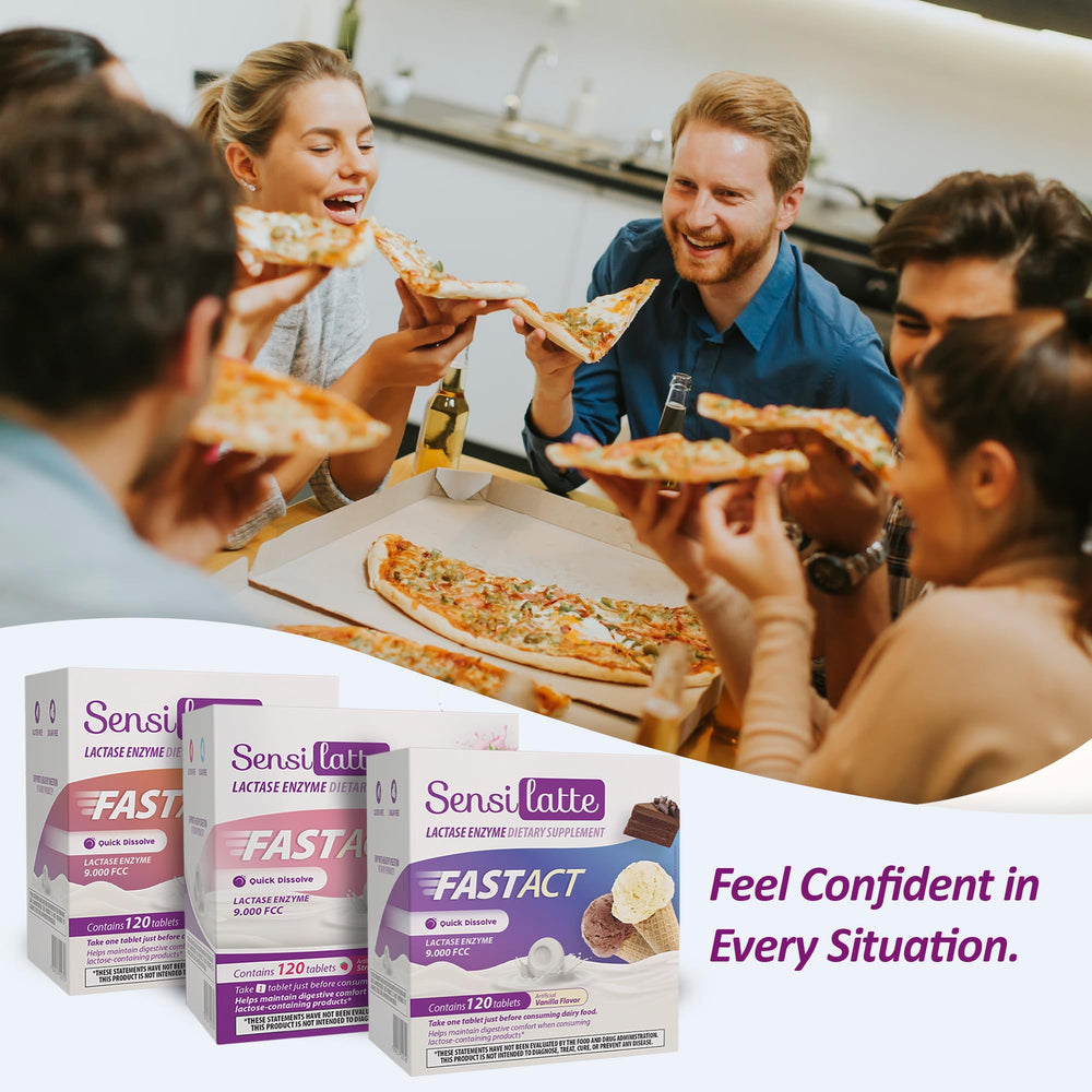 SENSI LATTE dissolves in the mouth for quick use without water.