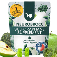 Sensory Scout NeuroBrocc gummies bottle-front view highlighting vegan formula for daily wellness