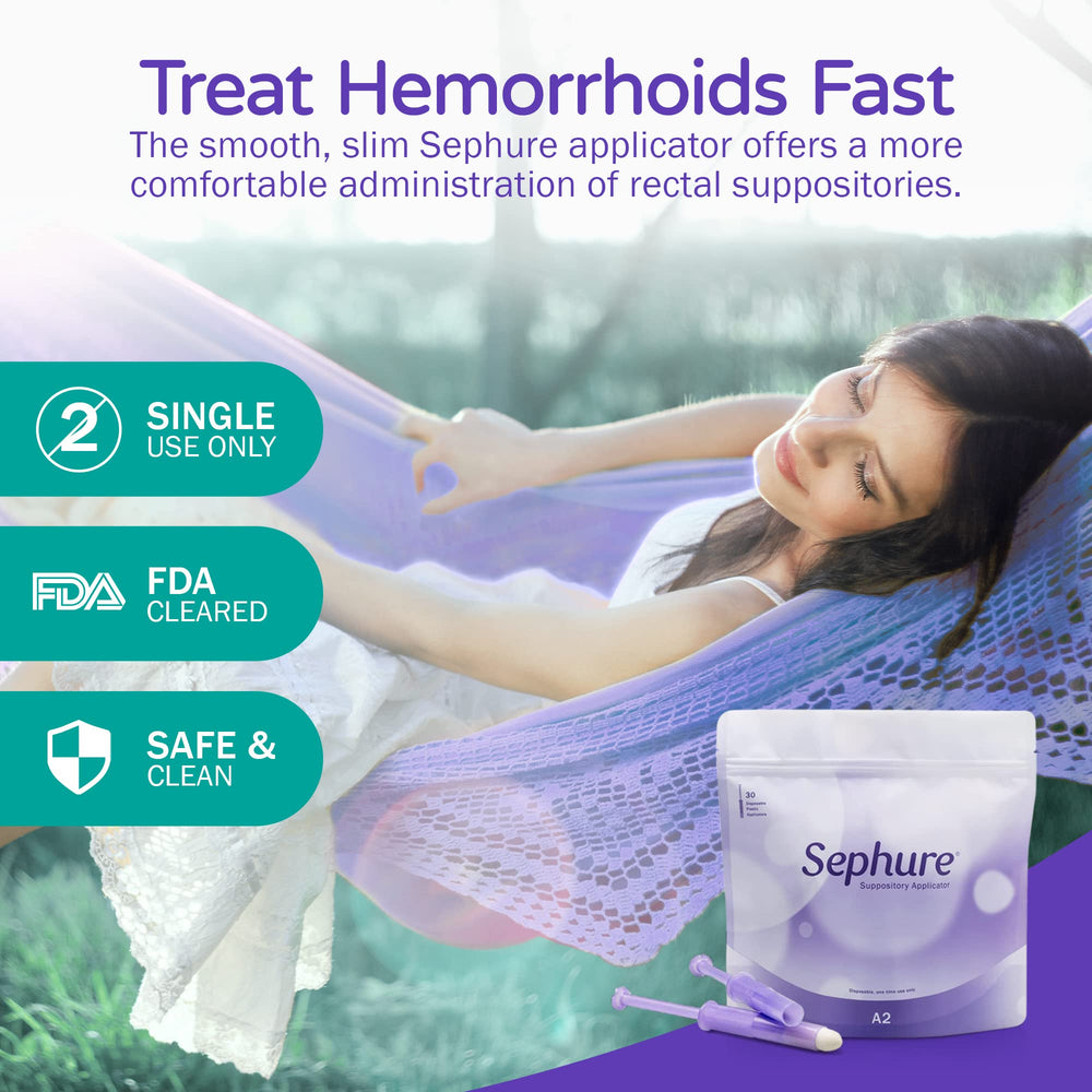 Sephure easy-to-use suppository applicator with suppository demonstrates compatibility.